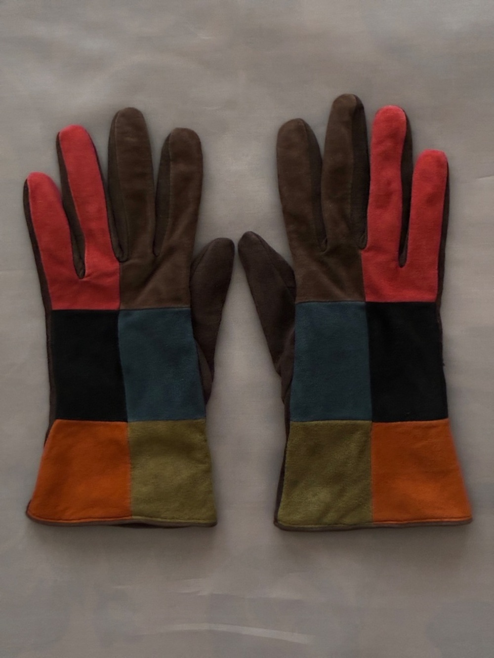 Danier Colour Block Suede Gloves